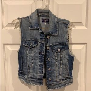 Size small distressed denim vest